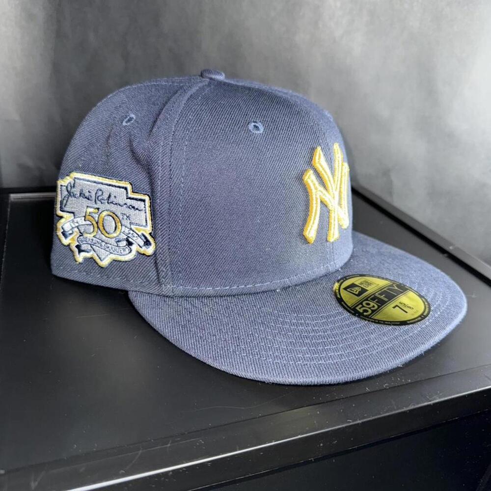 New Era New York Yankees 59FIFTY Fitted Cap – Navy & Gold (Size 7 5/8)